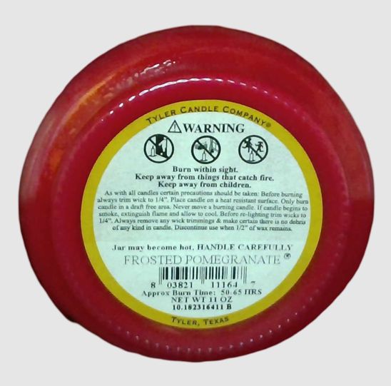 11 OZ FROSTED POMEGRANATE CANDLE