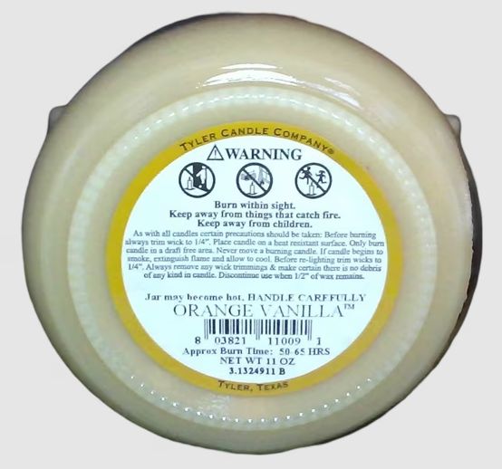 11 OZ ORANGE VANILLA CANDLE