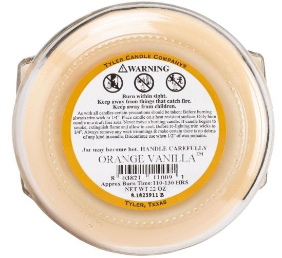 22 OZ ORANGE VANILLA CANDLE
