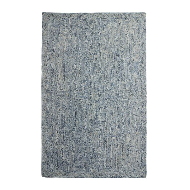 Blue Abstract Area Rug 6x9 - 2