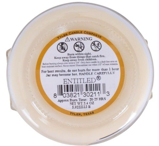 3.4 OZ ENTITLED CANDLE