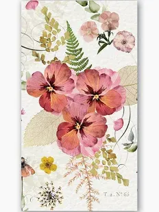 Pressed Flowers Hostess Napkin