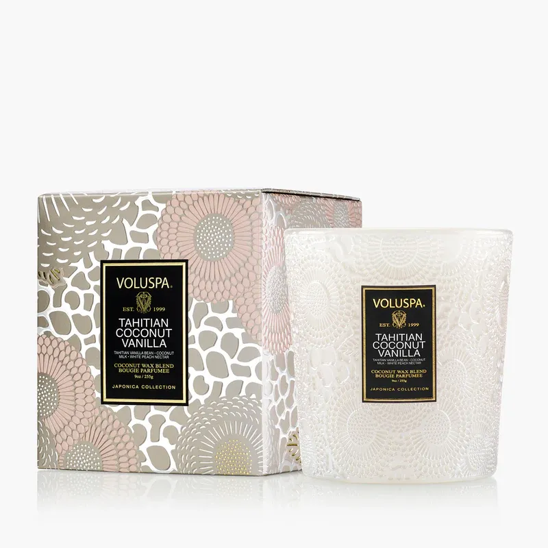 9 oz Tahitian Coconut Vanilla Classic Candle