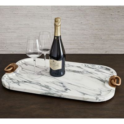 HIPPODROME TRAY ARABESCATO MARBLE