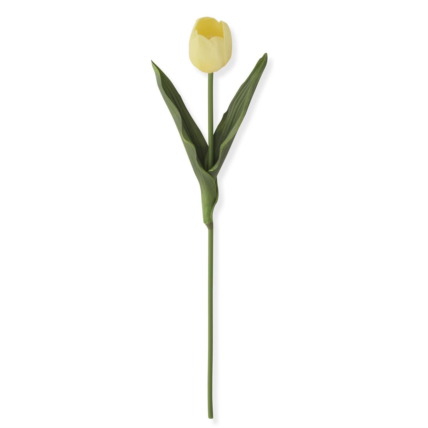 18.5 Inch Light Yellow Real Touch Tulip Stem