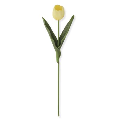 18.5 Inch Light Yellow Real Touch Tulip Stem
