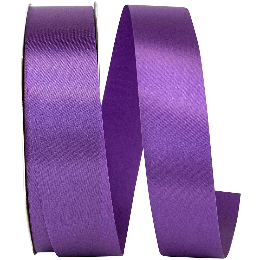 RIBBON SATIN SUPREME COOLER RIBBON, PURPLE 1-3/8 INCH 100 YARDS
