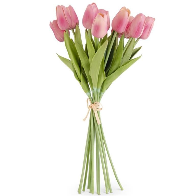 13" MAUVE REAL TOUCH MINI TULIP BUNDLE