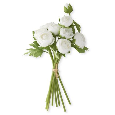 15" WHITE REAL TOUCH RANUNCULUS  BUNDLE