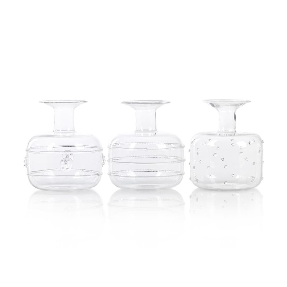 ZODAX SMALL ASSORTED GLASS VASES