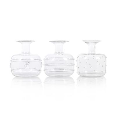 ZODAX SMALL ASSORTED GLASS VASES