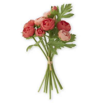 15" ORANGE CORAL REAL TOUCH RANUNCULUS BUNDLE