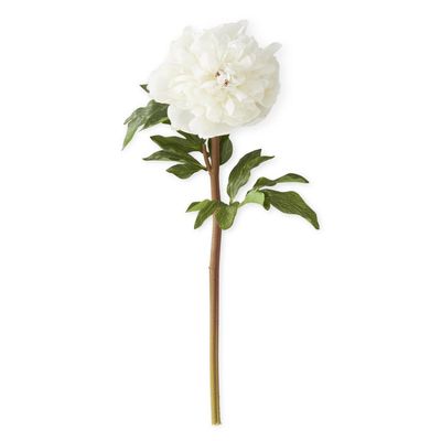 21.5" WHITE CHARM REAL TOUCH PEONY STEM