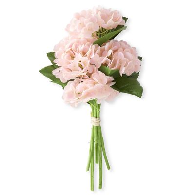 13" LIGHT PEACH REAL TOUCH HYDRANGEA BUNDLE