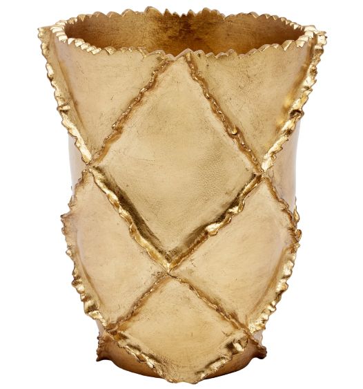 LEILA GOLD LEAF TRADITIONAL VASE