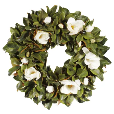WINWARD WREATH MAGNOLIA WITH FLOWERS 36"