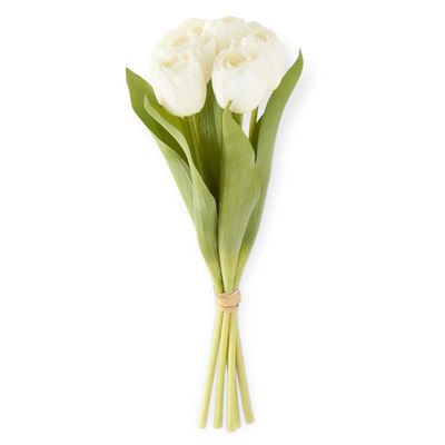 REAL TOUCH WHITE TULIP BUNDLE (6STEMS)