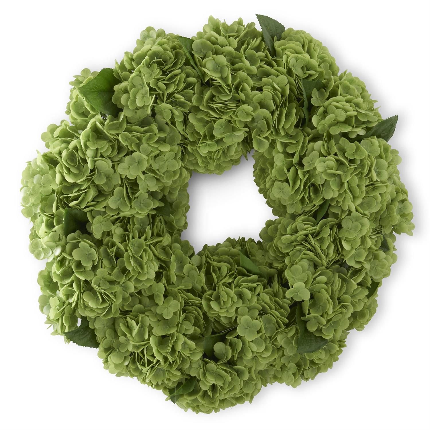 24" GREEN REAL TOUCH HYDRANGEA WREATH