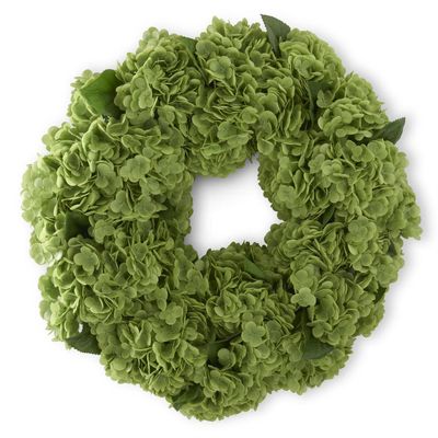 24" GREEN REAL TOUCH HYDRANGEA WREATH
