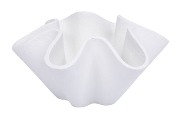 ESME WHITE GESSO WAVE BOWL