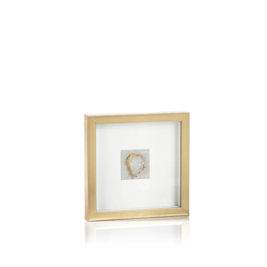 GOLD FRAMED CRYSTAL 12X12X1.5- SMALL