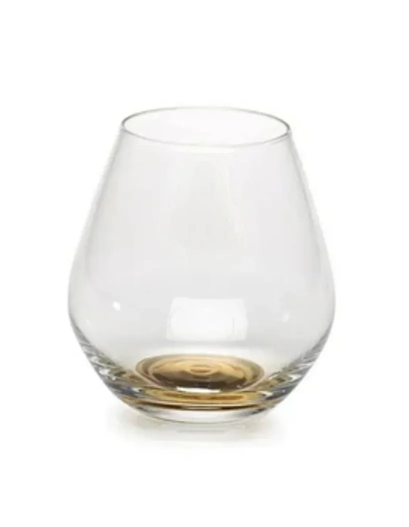 GOLDEN BASE STEMLESS WINE GLASS