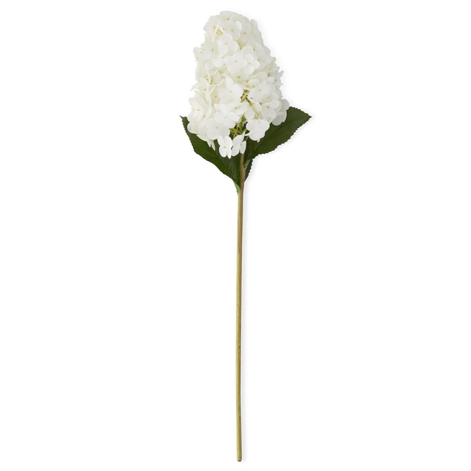 28" WHITE REAL TOUCH CONE HYDRANGEA STEM