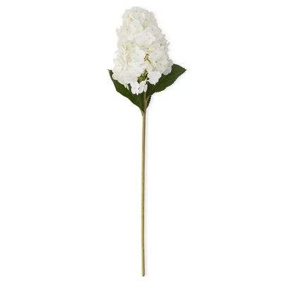 28" WHITE REAL TOUCH CONE HYDRANGEA STEM