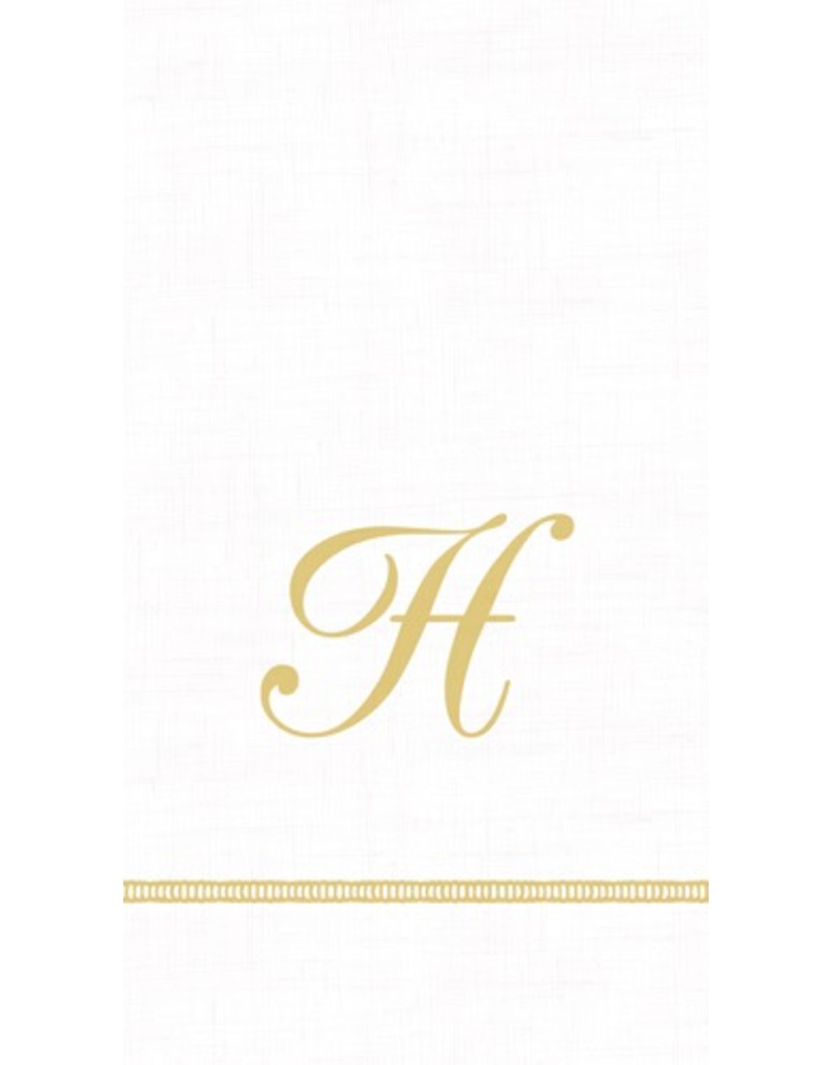 GOLD HEMSTITCH SCRIPT "H" TRIPLE-PLY NAPKINS