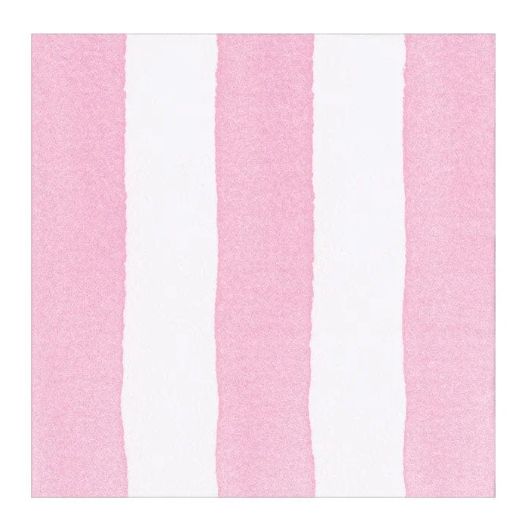 CAFE STRIPE LIGHT PINK-PAPER LINEN COCKTAIL NAPKINS