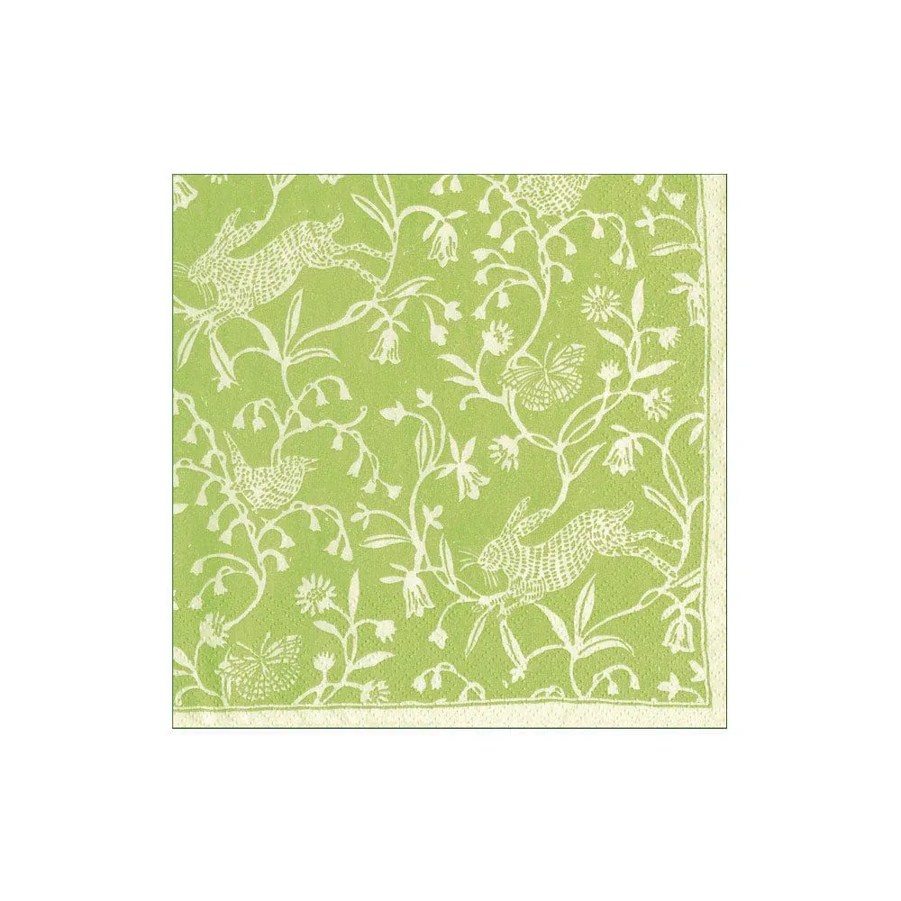 HEDGEROW MOSS GREEN COCKTAIL NAPKINS