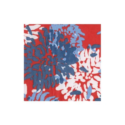 CHRYSANTHEMUM RED/WHITE/BLUE COCKTAIL NAPKINS