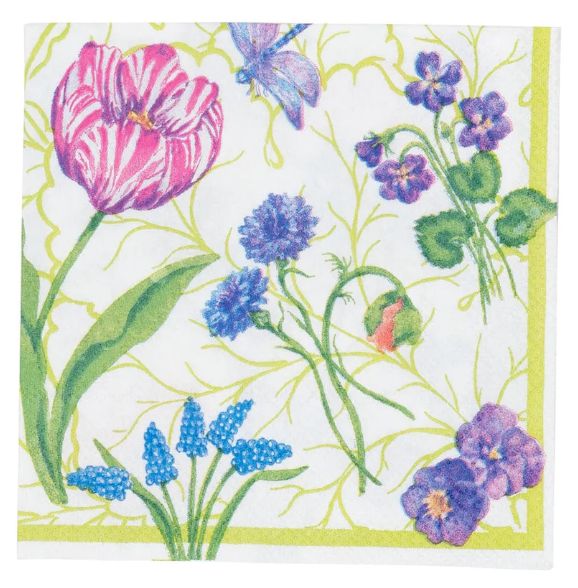 FLORAL MAJOLICA COCKTAIL NAPKINS