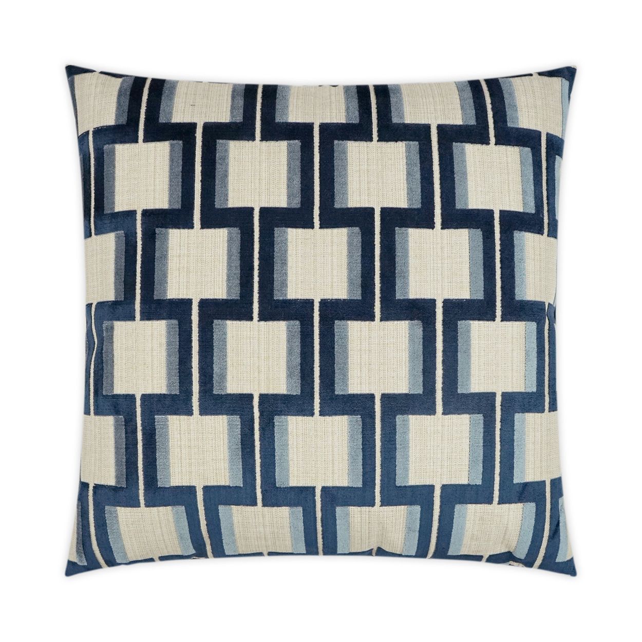 Shoreham Square Indigo Feather Down Pillow - 24x24