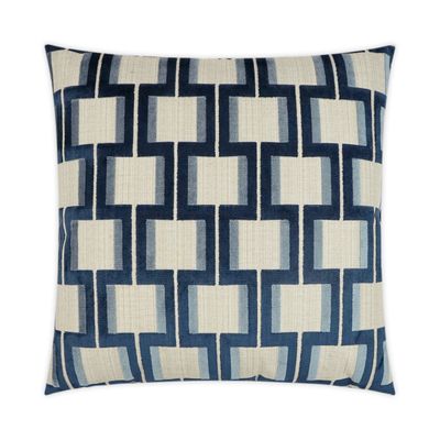 Shoreham Square Indigo Feather Down Pillow - 24x24