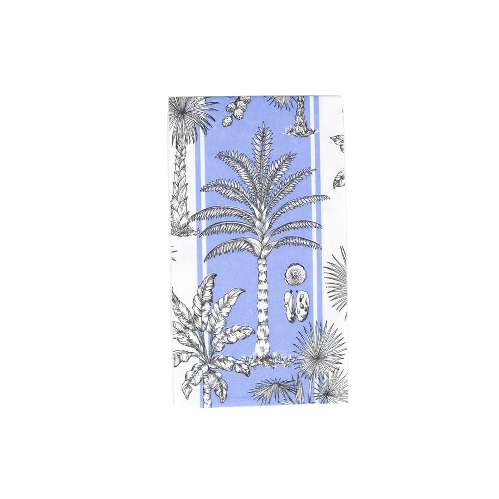 SOUTHERN PALMS BLUE/WHITE GUEST TOWEL