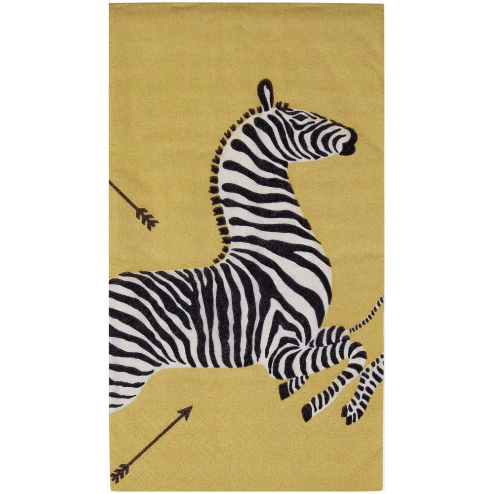 ZEBRAS GOLD HOSTESS NAPKINS