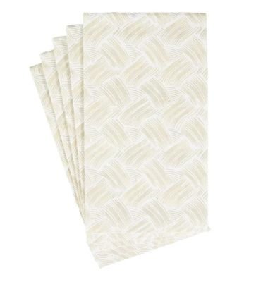 BASKETRY FLAX PAPER LINEN HOSTESS NAPKINS