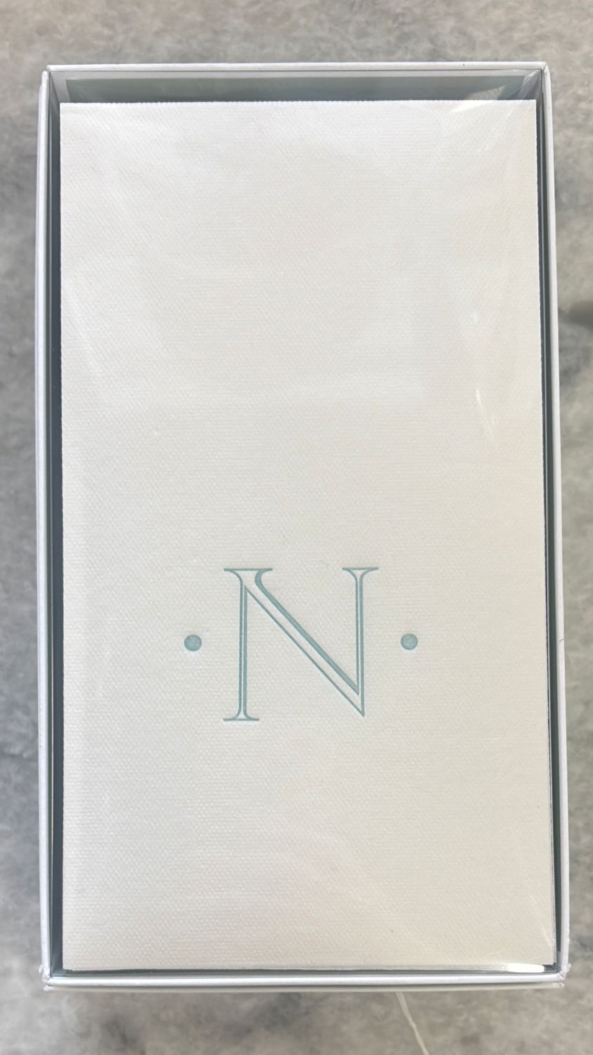 ROBIN'S EGG "N" PAPER LINEN GUEST TOWEL