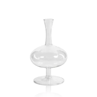 Lily Glass Footed Oval Vase - 8.75"