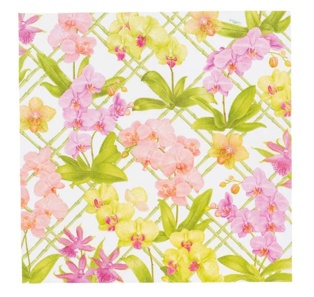 ORCHID CONSERVATORY COCKTAIL NAPKINS