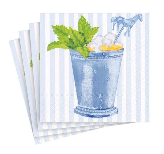 MINT JULEP BLUE COCKTAIL NAPKINS