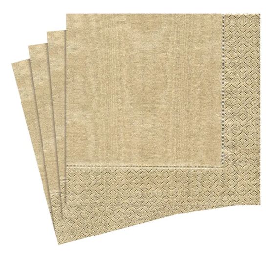 MOIRE GOLD COCKTAIL NAPKINS
