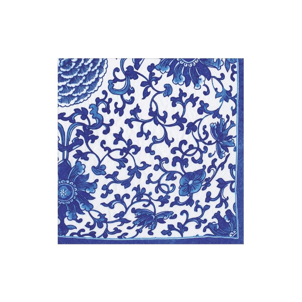 INDIGO GARDEN BLUE/WHITE COCKTAIL NAPKINS