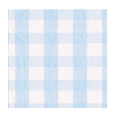 GINGHAM LIGHT BLUE COCKTAIL NAPKINS