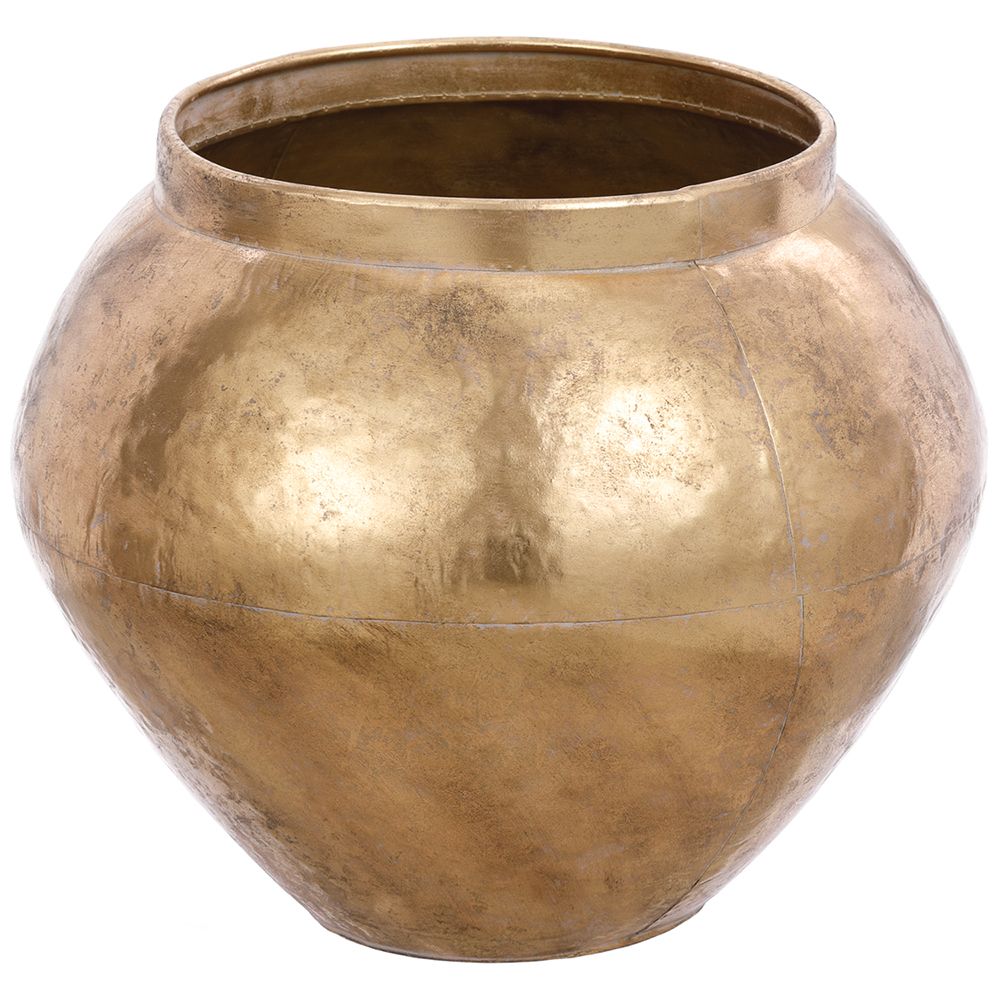 16"METAL PLANTER GO/AT