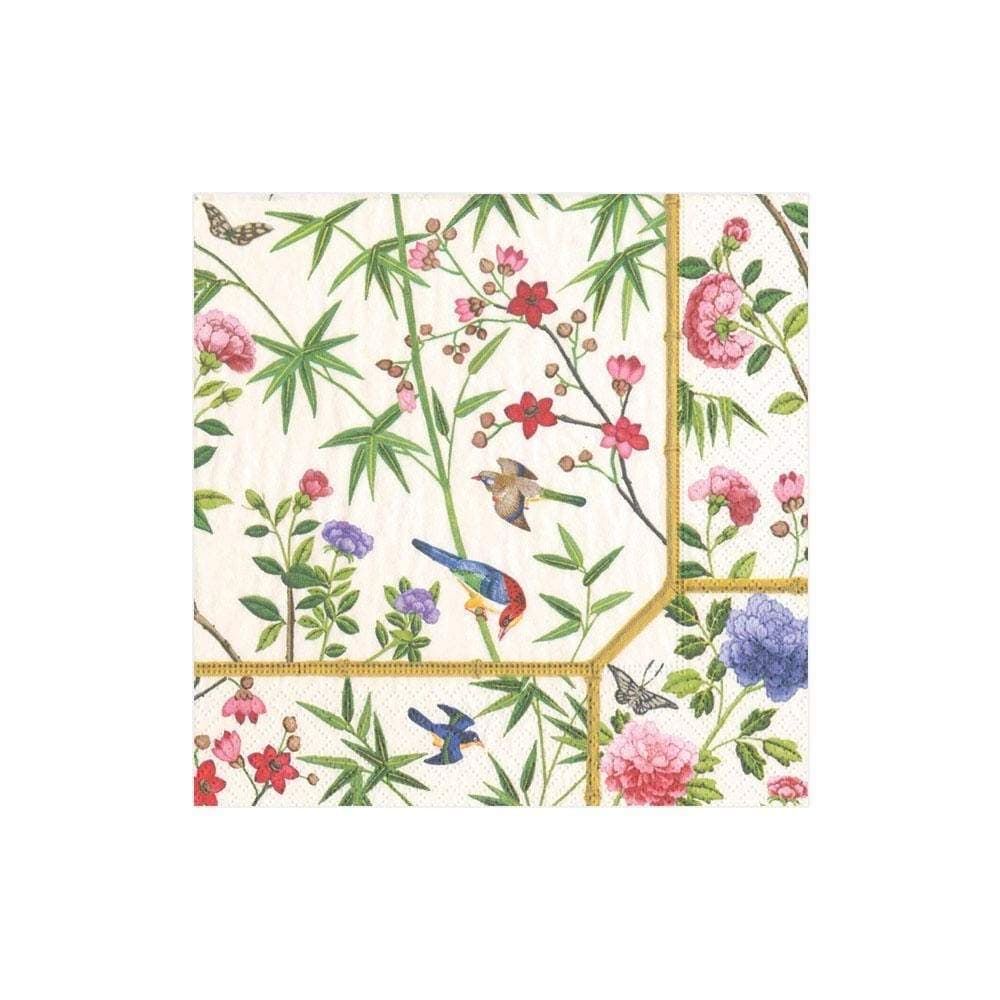 CHINESE WALLPAPER CREAM COCKTAIL NAPKINS
