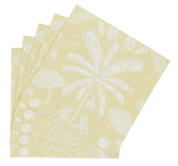 PALMS AND PARASOLS KEY LIME COCKTAIL NAPKINS