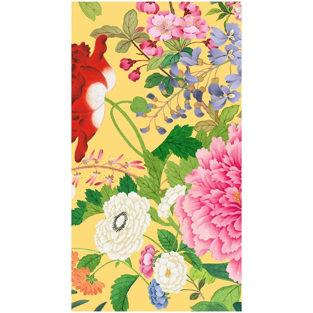 A PROFUSION OF FLOWERS 2 YELLOW HOSTESS NAPKINS