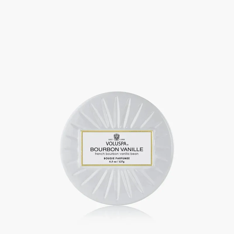 BOURBON VANILLE CANDLE 4.5 OZ MINI TIN